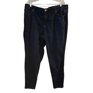 Lane Bryant Women's Plus Size 22 Blue Ankle Jeans Super Stretch